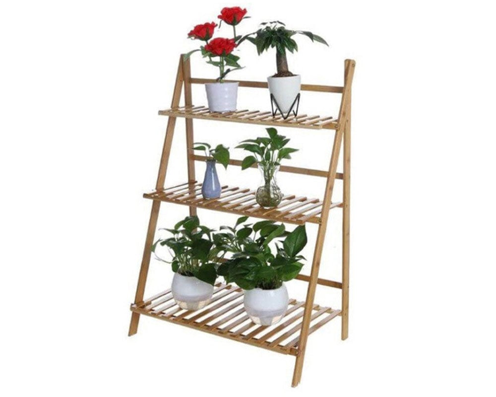 3 Tier Foldable Bamboo Deco Plant Rack