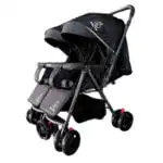 Black 2-Way Folding Compact Double / Twin Stroller + Rain Cover - Image 18