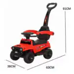 Kids Ride-On Push Truck with Lights and Music – RED - Image 8