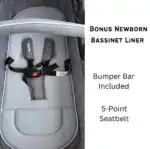 Rover Pro - 3 in 1 Stroller, Bassinet, Capsule Combo with Sunshade Sets and Foodtray - GREY - Image 7