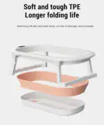 Modern Space-Saving Baby Bathtub with Supportive Pillow and Temperature Reader - Image 16