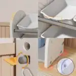 Treehouse Toy & Book Storage Shelf with 8 Bins – White & Grey - Image 10