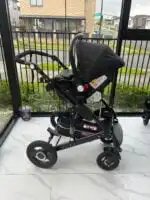 SALE! Multifunctional 3 in 1 Stroller + Bassinet + Capsule and Base - BLACK - Image 6