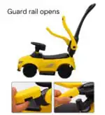 Kids Ride-On Push Race Car with Lights and Music – YELLOW - Image 7