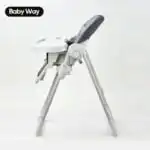 Adjustable and Folding Feeding High Chair with Plush Cushion and Storage Basket - Image 12