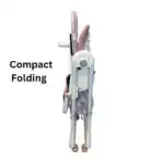 Elevate Adjustable and Folding High Chair with Locking Wheels & Storage Basket - PINK - Image 6