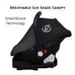 Rover Pro 3-in-1 Stroller, Bassinet, and Capsule Combo with Sunshade Sets + Foodtray - BLACK - Image 7