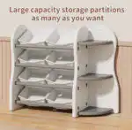 Treehouse Toy & Book Storage Shelf with 8 Bins – White & Grey - Image 6