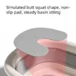 Preorder - Foldable Baby Bath with Digital Thermometer & Newborn Support Rack - GREY - Image 6