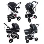 Legacy Travel System - Stroller + Bassinet + Capsule with Mattress and Food Tray - BLACK - Image 13