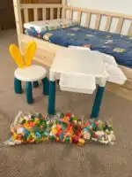 Versatile Children’s Play Activity Table with Chair and Building Blocks - Image 19
