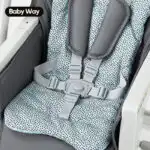 Adjustable and Folding Feeding High Chair with Plush Cushion and Storage Basket - Image 9