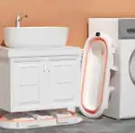 Modern Space-Saving Baby Bathtub with Supportive Pillow and Temperature Reader - Image 19