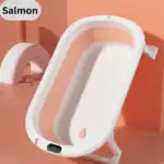 Modern Space-Saving Baby Bathtub with Supportive Pillow and Temperature Reader - Image 3