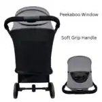 Roam Compact Travel-Friendly Stroller with Extended Canopy - BLACK - Image 6