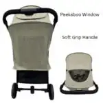 Roam Compact Travel-Friendly Stroller with Extended Canopy - SAND - Image 7