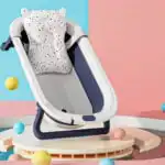 Modern Space-Saving Baby Bathtub with Supportive Pillow