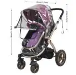 Universal Fit Transparent Stroller Rain Cover with U-Shaped Zipper - Image 10