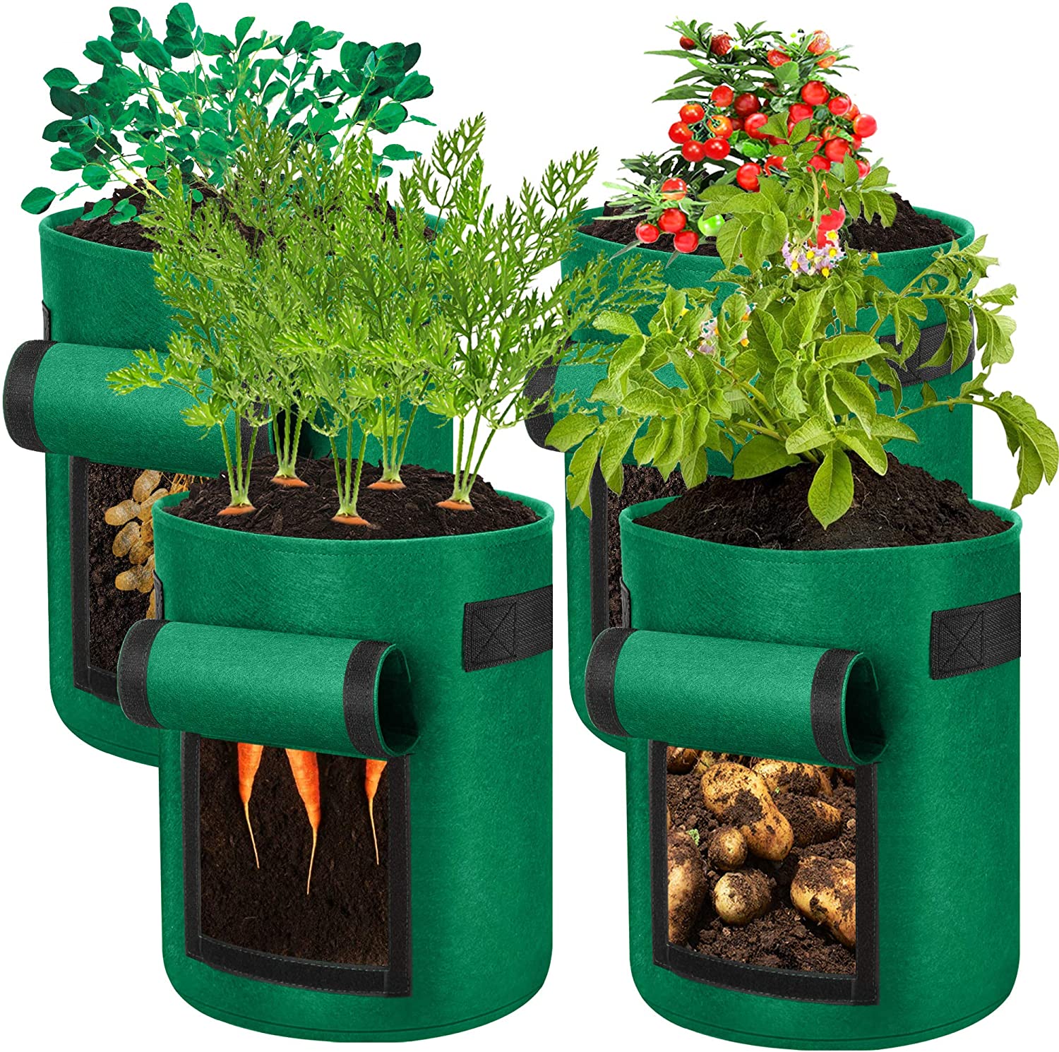 Plant Grow Bag with Window 25L 4PCs