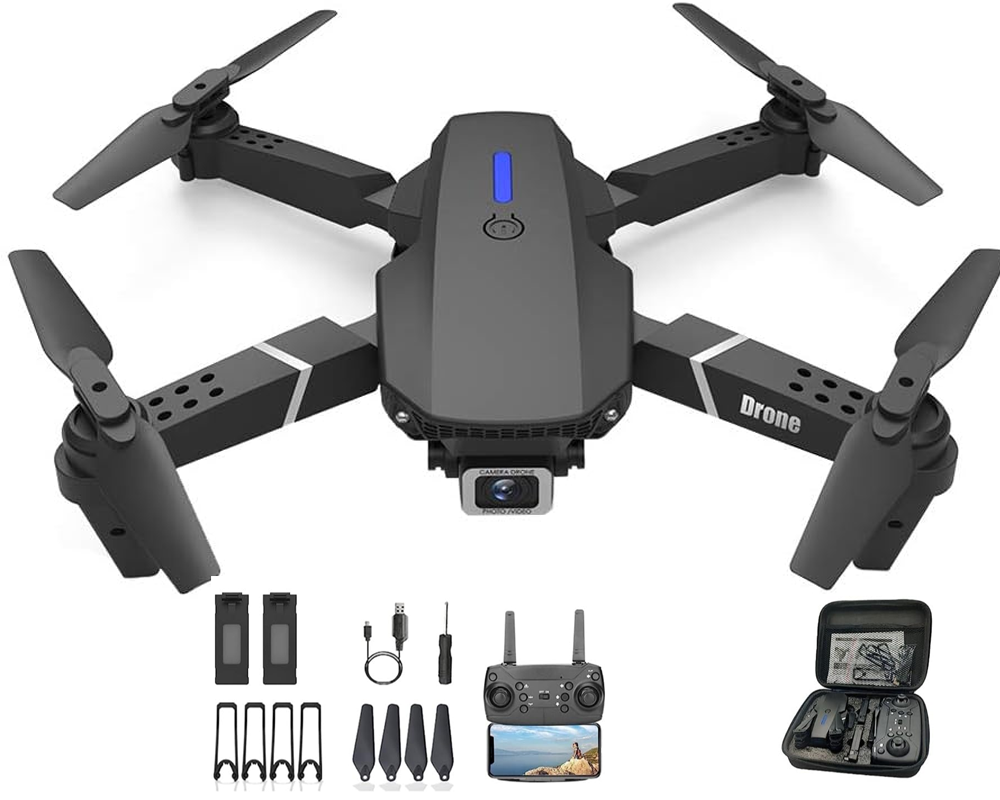 Drone with Camera – 4K HD Foldable Mini Quadcopter WiFi FPV RC Helicopter Black
