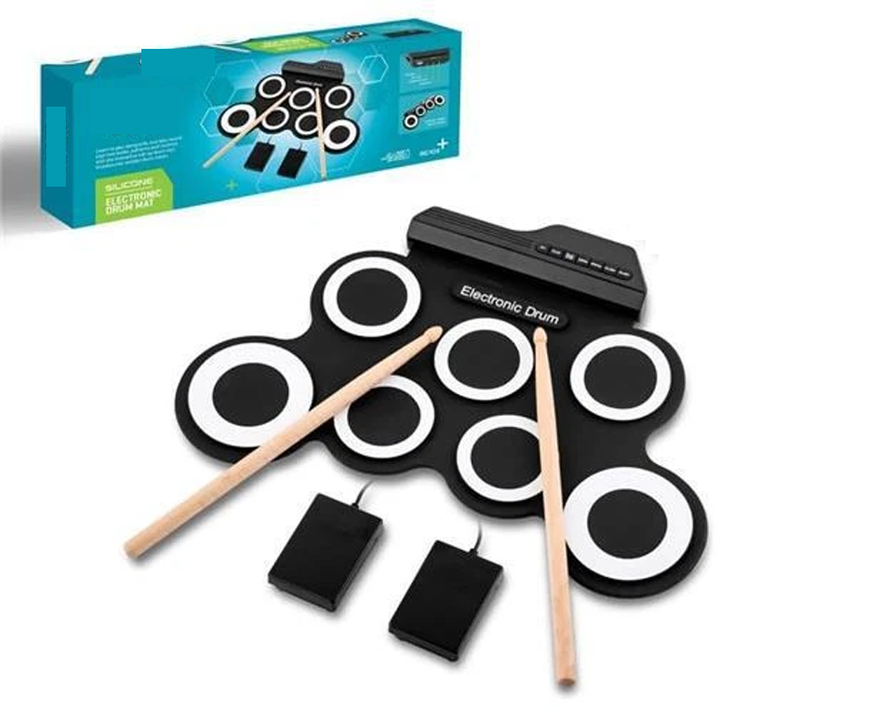 Portable Tabletop Roll-Up Electronic Drum Kit