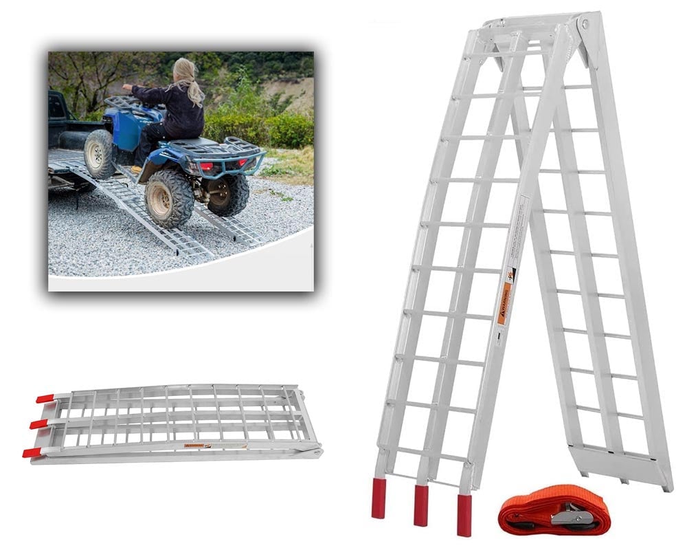 Aluminum Folding Ramp 340KG Loading Capacity Motorbike Loading Ramp 2260mm Long