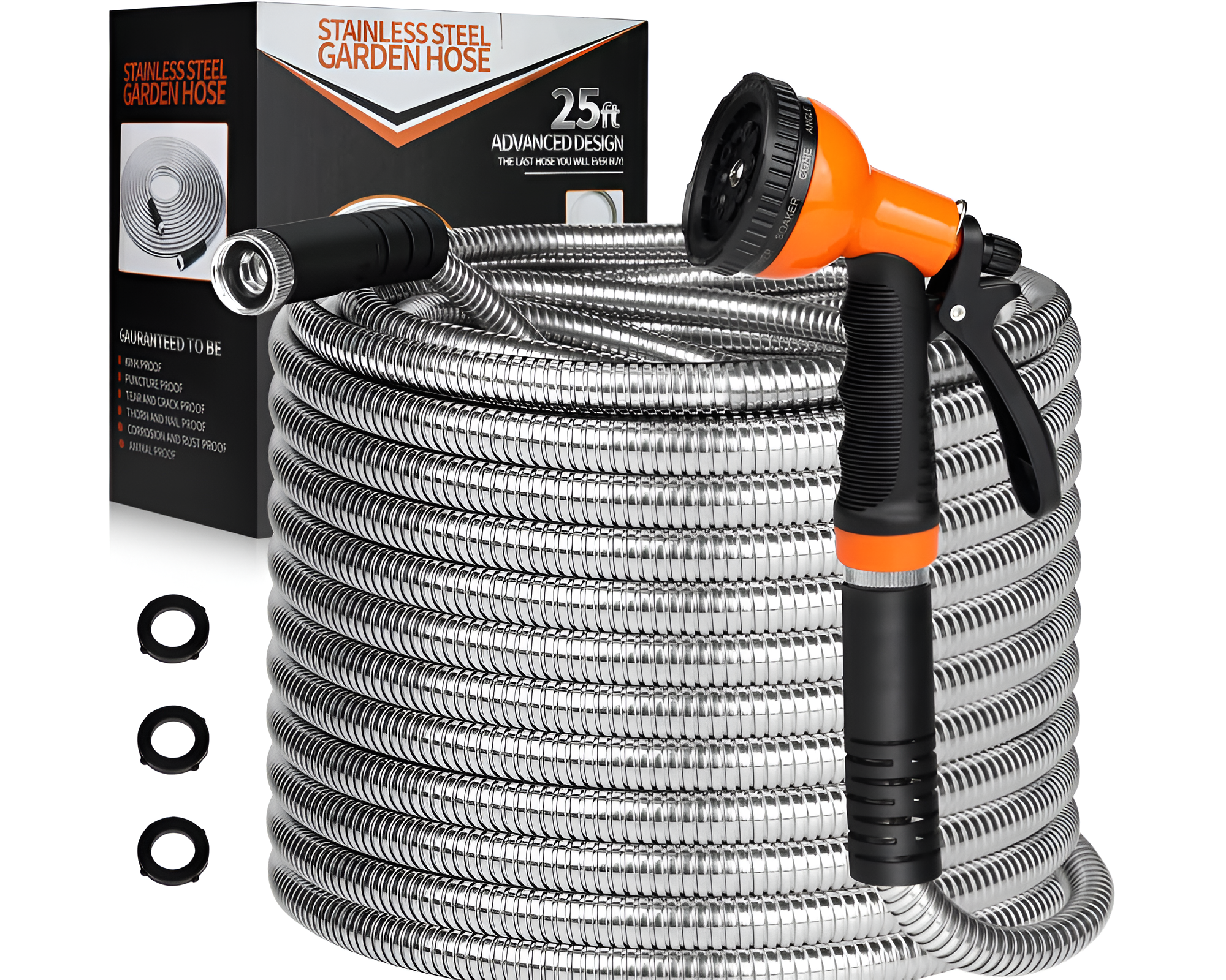 Metal Garden Hose Pipe 100ft Stainless Steel Metal Garden Hose Outdoor