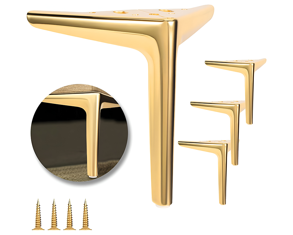 4Pcs Metal Furniture Legs 15cm-Gold