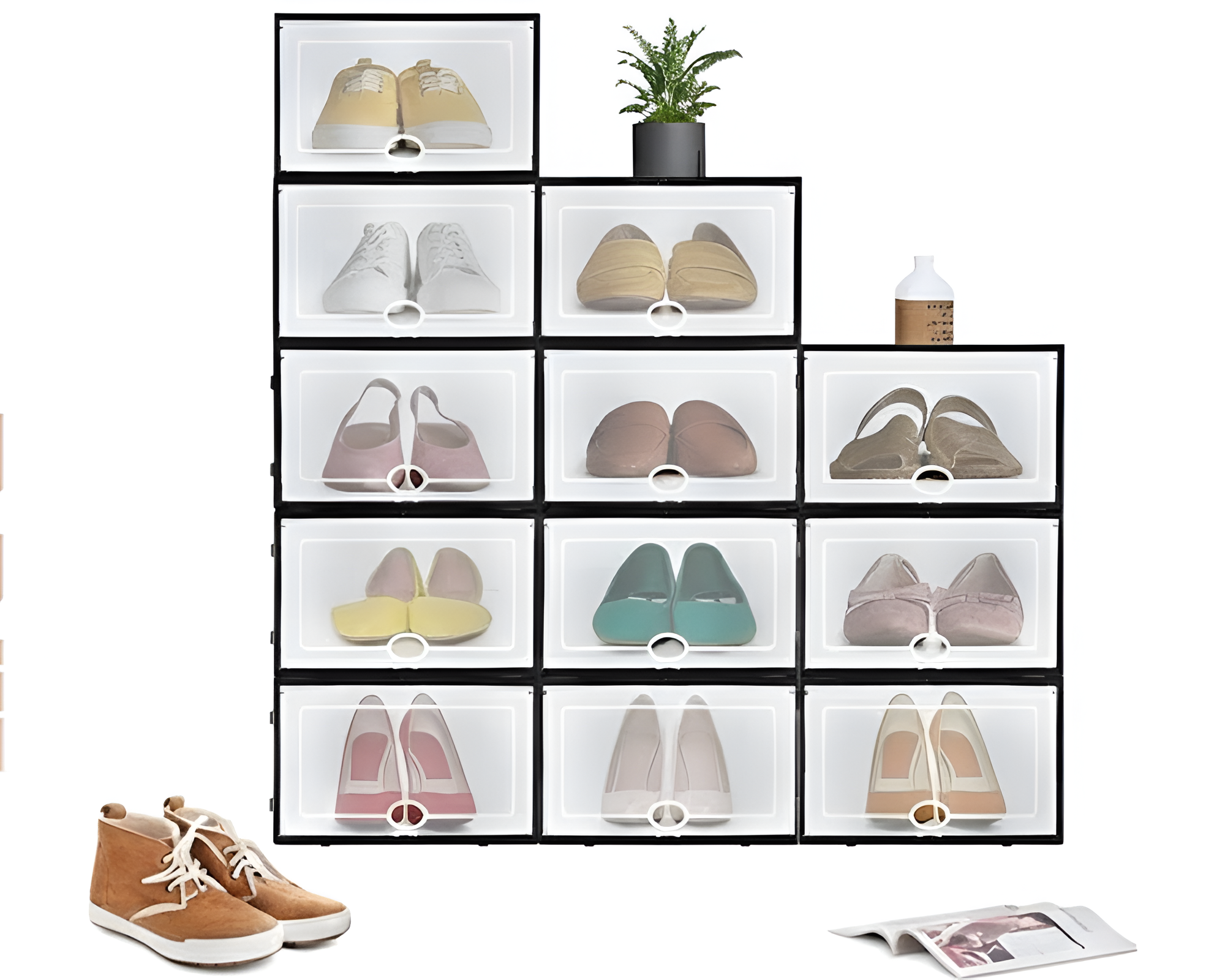 Shoe Storage Box Drawer Rack Cabinet