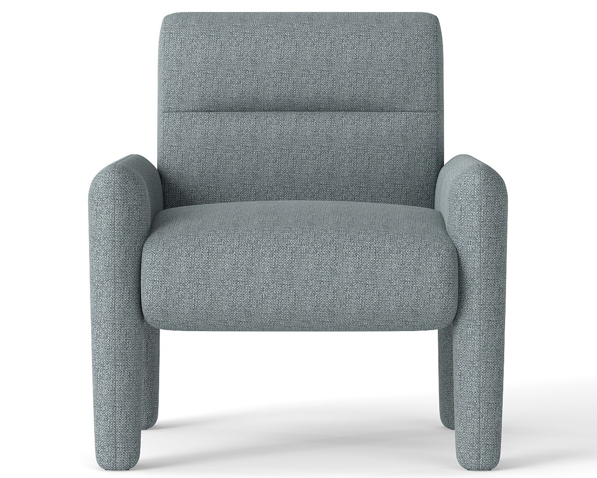 Modern Single Seater Sofa Dubai Sky Blue – Luxurious Chenille Chair