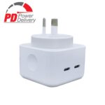 40W Dual 20W Type-C PD Fast Charger, NZ/AU Approved, 5V/9V/12V Fast Charging