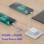 40W Dual 20W Type-C PD Fast Charger, NZ/AU Approved, 5V/9V/12V Fast Charging - Image 2
