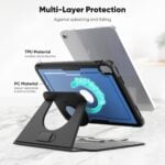 Apple iPad 11 (2025) / iPad 10th Gen 10.9" (2022) 360° Magnetic Rotation Tablet Cover with Removable Stand - Image 4