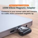 100W Type-C Magnetic Tip Charging/Data Adapter. Convert your cable - Image 4