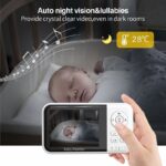 3.2" LCD Wireless Video Baby Monitor with Two-Way Audio, Night Vision & Lullabies - Image 2
