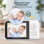 3.2" LCD Wireless Video Baby Monitor with Two-Way Audio, Night Vision & Lullabies - Image 5