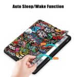 Samsung Galaxy Tab A11+ / Tab A9+ Acrylic Patterned Tri-Fold Flip Cover and Tablet Stand - Image 4