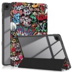 Samsung Galaxy Tab A11+ / Tab A9+ Acrylic Patterned Tri-Fold Flip Cover and Tablet Stand