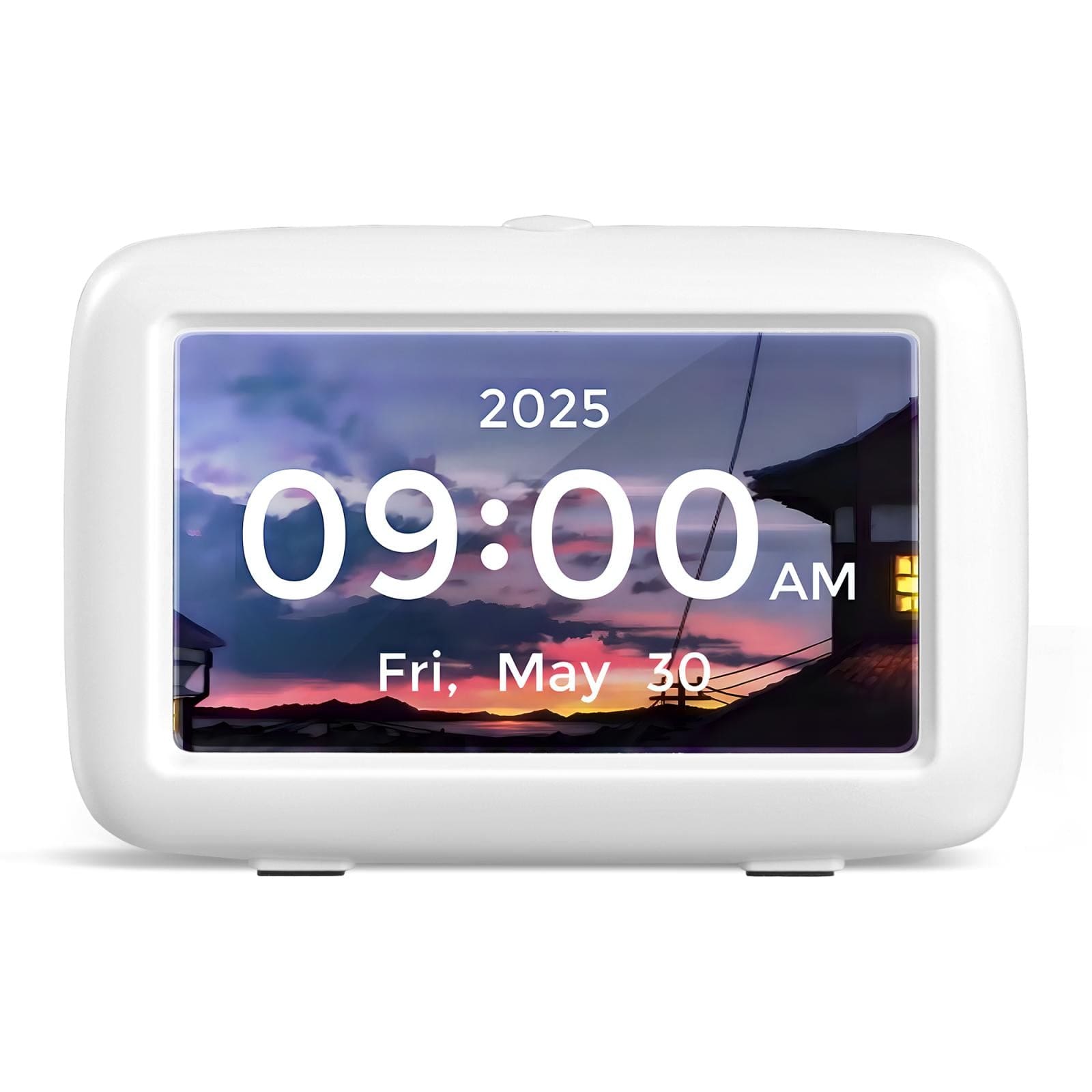 hm-43demclk-wht-4-3-inch-desktop-digital-clock-time-date-dementia-475-1 4.3in Desktop Digital Clock With Time and Date, Dementia Medication Reminders - Image 1