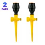 2 Pack - McGonagall Rotating Spike Garden Sprinkler, Connect multiple sprinklers together