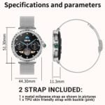 Hamtod NX19 Ladies Smart Watch, Jewel Bezel, BT Voice Calling, 1.3inch IPS screen - Image 11