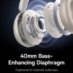 Baseus Bass 35 Max Wireless Headphones, Wired or Wireless, Microphone, App Configuration - Image 4