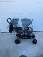Deluxe Tandem Double Stroller Travel System for Newborns and Toddlers + Rain Cover - Image 19