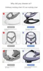 SALE! Electric Rocking Swing and Reclining Chair with Bluetooth music - Image 14