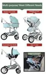 3 in 1 Stroller + Bassinet + Capsule and Base - Image 12