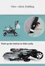 Deluxe Tandem Double Stroller Travel System for Newborns and Toddlers + Rain Cover - Image 8