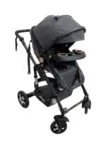 SALE! 2 in 1 Reversible Bassinet Stroller + Rain Cover & Feeding Tray - Image 15