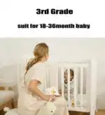 Infant / Baby Crib + Mattress, Multifunctional ALL-IN-ONE Bed For Kids - Image 13