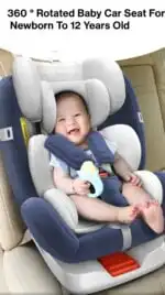 360 Rotating and Convertible Car Seat with ISOFIX and Top Tether - Image 6