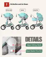 3 in 1 Stroller + Bassinet + Capsule and Base - Image 15